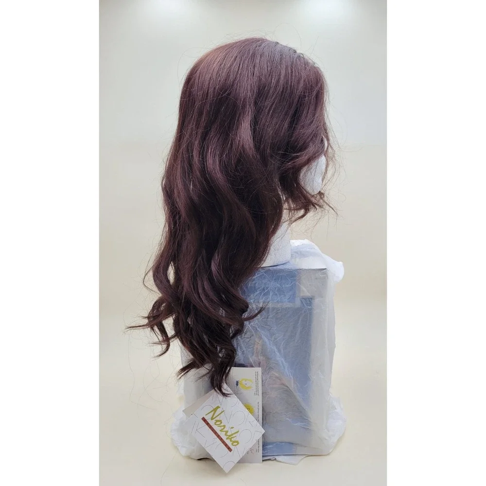 Noriko Jaden Wig Mulberry Brown Long Wavy Synthetic Hair Side Bangs 1707N NIB